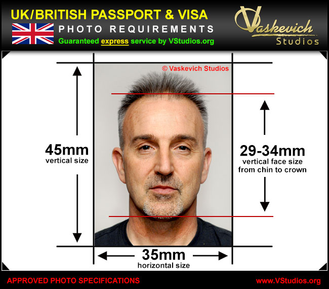 UK British Passport Photo Visa Pictures Service Orlando Vstudios